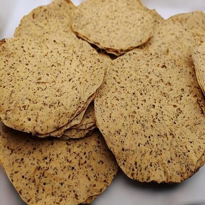 Amritsari Punjabi Handmade Papad. | Spl High Spicy | Tadka Black & Red Chilli | 100 GMS | Pack of 1 | starter trial package