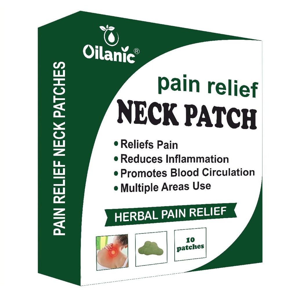 Oilanic Pain Relief Neck Patch for Women and Men (Pack of 1, 10 Patch)|Pain Relief Patch for Neck pain relief patch for Maintain Muscular and Join Pain|