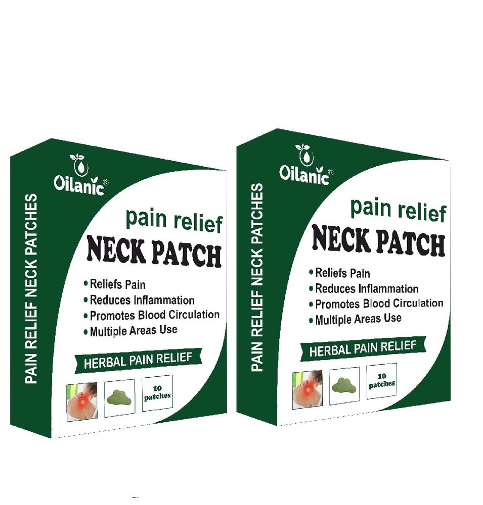 Oilanic 10pcs/Box Neck Pain Relief Patch Wormwood plaster Self Heating Warming Cervical Vertebra Sticker Body Care Pack of 2