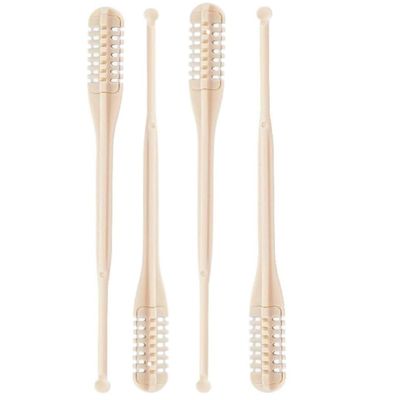 CSOK 4 Pcs Nostril Hair Remover Tool with Soft Cleaning Brush, Portable Manual 360 Rotating Nose Hair Trimmer for Men and Women Washable, Reusable and Durable