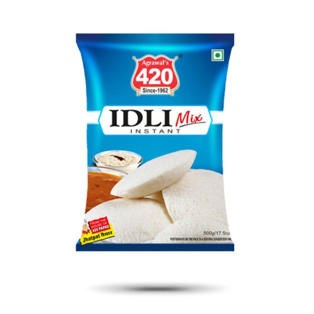 Agrawal's 420 Instant Idli Mix Soft & Fluffy South Indian Breakfast | Quick & Easy No Fermentation With Healthy Features | Fresh & Pure Vegetarian Recipe, Pack of 1, 500g