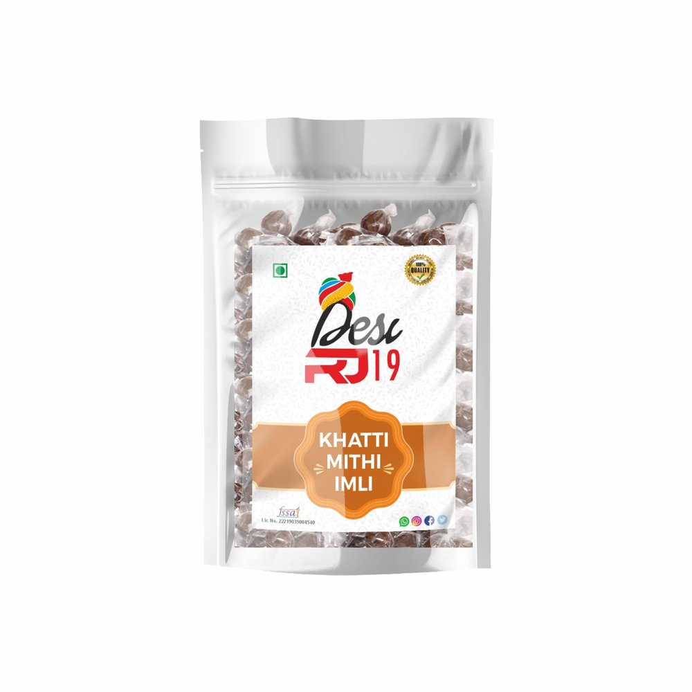 Desi RJ19 Imli Candy Khatti Meethi Imly Chulbuli Imli Tamarind Twist Candy Twisted Imly Jaggery Candy Digestive 100% Natural (200gm)
