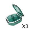 BNF3xTravel Pill Organizer with Divider Small Pill Container for Bag Purse Pocket Green Sqaure|Health & Beauty | Health Care | Pill Boxes, Pill Cases view 2