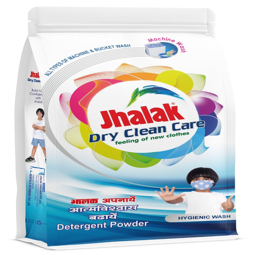 Jhalak Dryclean Care Detergent Washing Powder | Feeling of new clothes everyday | All types of stain Removal (5 Kg)