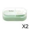 BNF2xMedicine Storage Box with Pills Cutter for Home Dormitory Elders Kids Green|Health & Beauty | Health Care | Pill Boxes, Pill Cases view 2