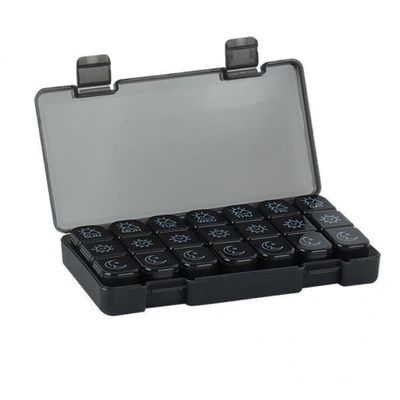 BNF2xWeekly Pill Organizer Large Travel Medicine for Supplements black|Health & Beauty | Health Care | Pill Boxes, Pill Cases