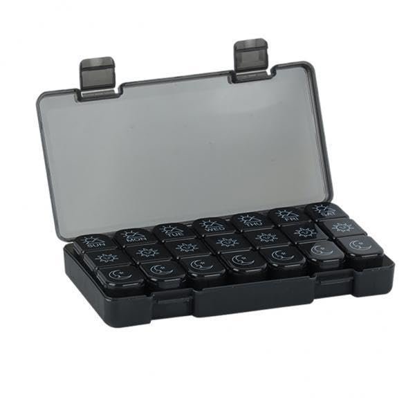 BNF2xWeekly Pill Organizer Large Travel Medicine for Supplements black|Health & Beauty | Health Care | Pill Boxes, Pill Cases