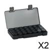 BNF2xWeekly Pill Organizer Large Travel Medicine for Supplements black|Health & Beauty | Health Care | Pill Boxes, Pill Cases view 2