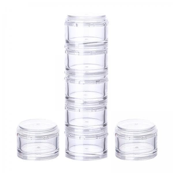 BNF3x7 Pieces Plastic Weekly Pill Organizer Stackable Pot for Buttons Beads Clear |Health & Beauty | Health Care | Pill Boxes, Pill Cases