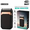 Endzone Professional Mini Ultra Thin Shaver Rechargeable Razor for Face Care Beard Trimmer Reciprocating Blade with USB Travel Shaver, Men's Electric Razor, Black view 3