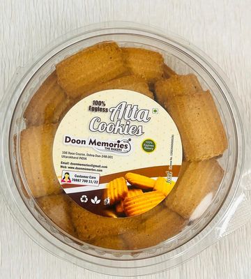 Doon Memories Atta Cookies, 100% Eggless Whole Wheat Biscuits, Crunchy