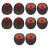 Silicone Rubber Earbuds Tips, Eartips, Earpads, Earplugs, for Replacement in Earphones and Bluetooth Medium Size (10 Pcs (5 Pair), Black) view 1