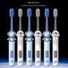 9UP 6Pcs Set Soft Bristle Toothbrush For Kids | Astronaut Theme Toothbrush For Children | Extra Soft Toothbrush For Tongue Cleaning and Gum Protection (Blue & White, Standard) view 2