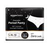 Amazon Basics Disposable Period Panties For Girls & Women| L-XL | 10 Count (Pack of 1) | 360 Coverage | Upto 8 Hours of Protection | Leak Proof | Overnight Protection | Period Panty view 1