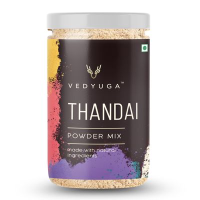Vedyuga Thandai Mix 100 gm | Holi Special Thandai-Powder for Milk Mix | Thandai'Premix Ready to Make | Authentic Ingredients (Almonds, Cashews, Watermelon Seeds, Cardamom and Rose Petals)