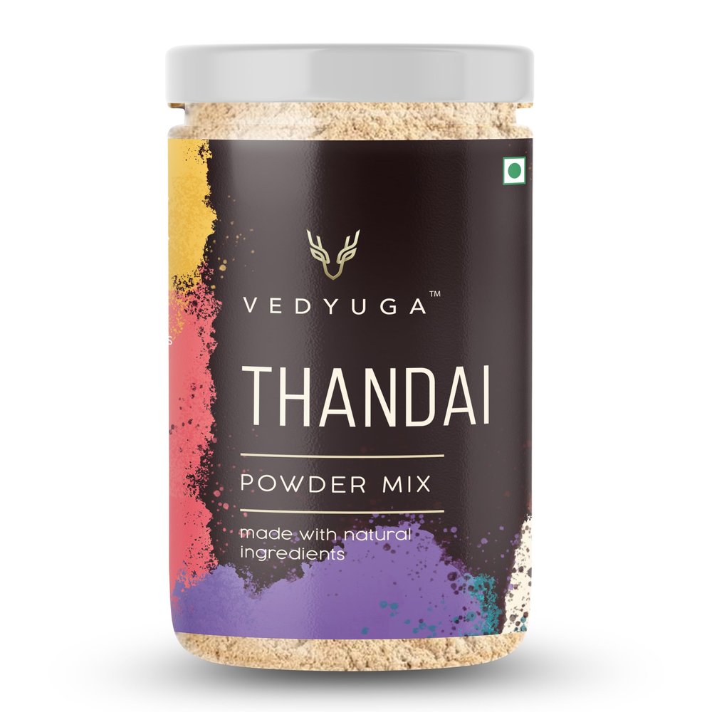 Vedyuga Thandai Mix 100 gm | Holi Special Thandai-Powder for Milk Mix | Thandai'Premix Ready to Make | Authentic Ingredients (Almonds, Cashews, Watermelon Seeds, Cardamom and Rose Petals)