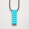 Abley's Sensory Chew Necklace, Silicone Block Design, Food-Grade Material for Anxiety Relief and Teething (Blue) view 1