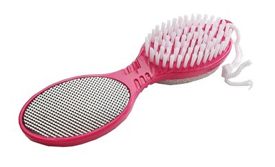 Aeoss 4 In 1 Foot Pedicure Soothing Brush, Pumice Stone, Scrubber & File Body Cleansing Brush For Soft Care, Smoothening, Clean Skin, Exfoliating Skin