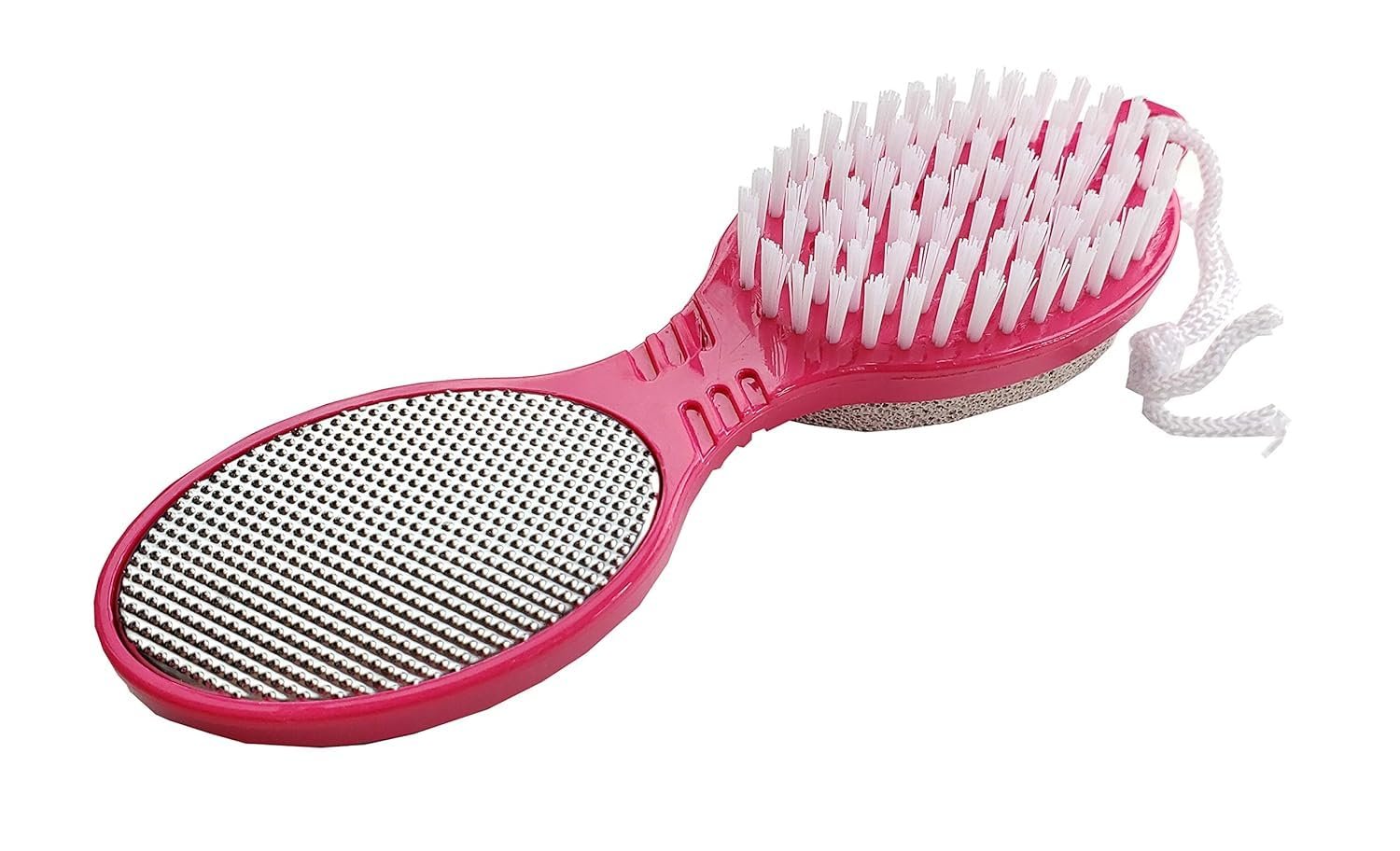 Aeoss 4 In 1 Foot Pedicure Soothing Brush, Pumice Stone, Scrubber & File Body Cleansing Brush For Soft Care, Smoothening, Clean Skin, Exfoliating Skin