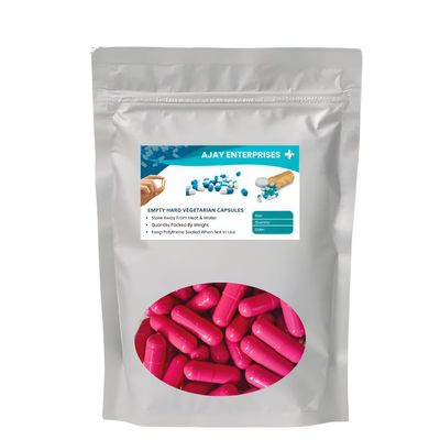 Ajay Enterprises Empty Vegetarian Capsules, SIZE 0 (500 MG) (PACK OF 250) (PINK, SIZE 0 (500 MG))