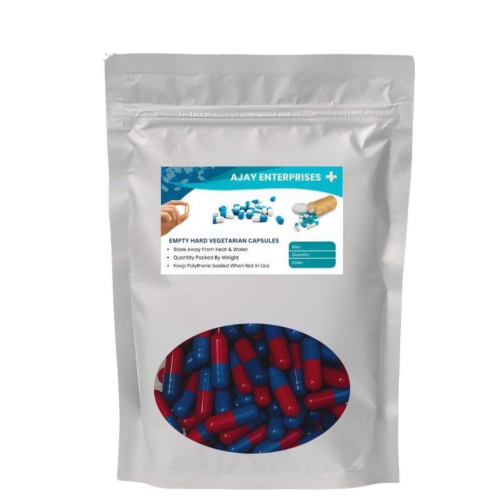 Ajay Enterprises Empty Vegetarian Capsules(PACK OF 250) (BLUE RED, SIZE 0 (500 MG))