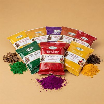 Ahuja Premium Holi Gulal for Holi Colour 1Kg 6 Flavor 170g Herbal Gulal Organic Holi Colours for Family Non Toxic Holi Color Organic Skin Safe Holi Colors Holi Gifts Pack of 6 Multicolor