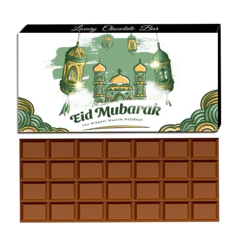 Expelite Eid Mubarak Dry Fruits Chocolate gift 100g Bar - Gift for Family