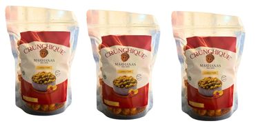 Crunchique Ghee-Roasted Lemon Chilli Roasted Makhana | Tangy & Spicy Snack | Rich in Antioxidants | Ghee-Roasted | Gluten-Free | Zero Trans Fat | 100g (PACK OF 3)