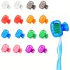ANKEV Travel Toothbrush Head Covers Pack of 10, Toothbrush Protector Cap, Toothbrush Guard Cap Brush Pod Case, Protective Portable Plastic Clip for Household Travel, Bathroom, School, Camping view 1