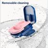 Arrow quick Pill Cutter, Portable Pill Splitter 2-in-1 Pill Case with Stainless Steel Blade,Pill Storage Organizer with Tablet Cutter for Daily Use, Travel(Blue) view 2