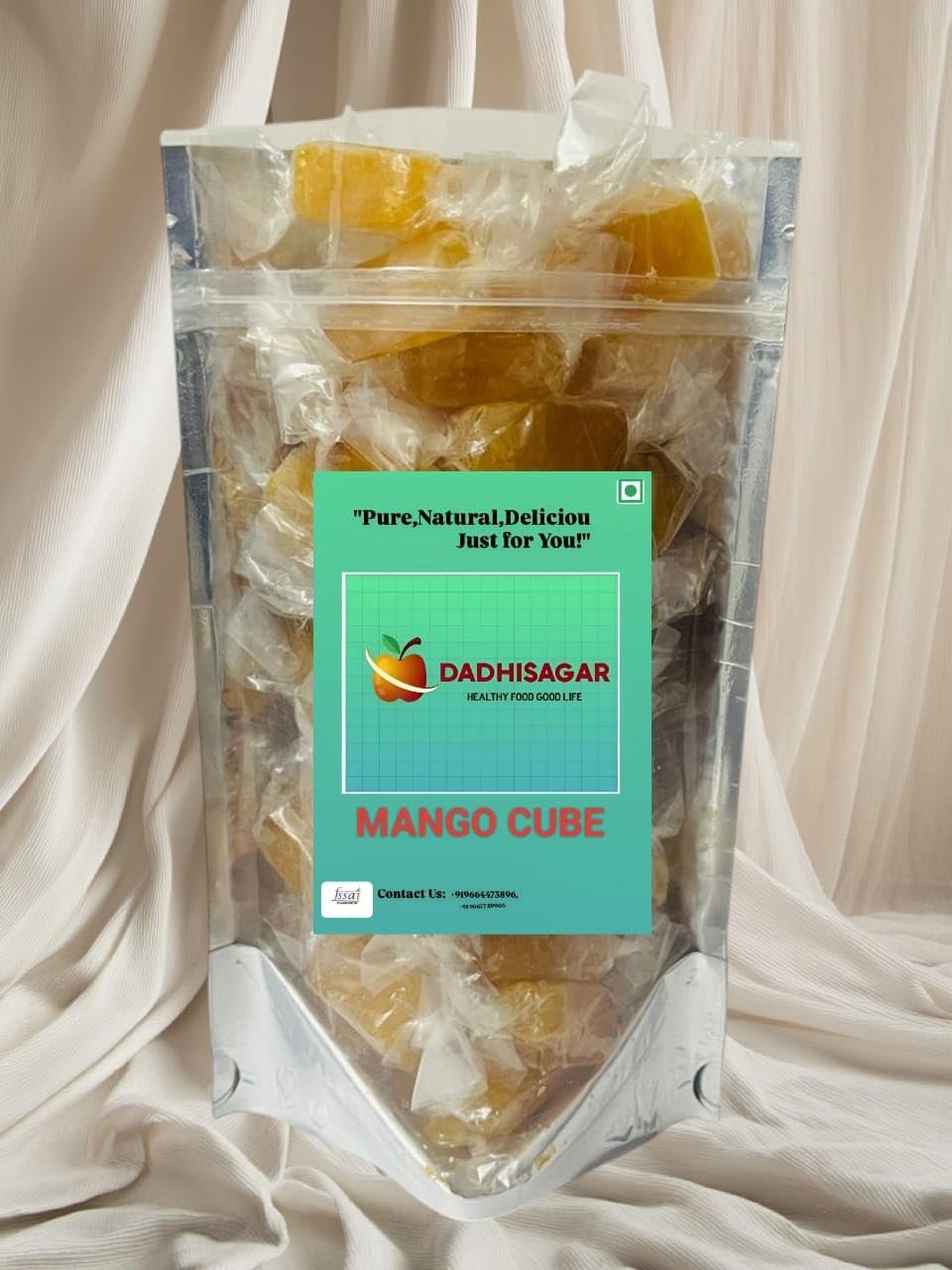 DADHISAGAR Mango Toffee Candy Cubes, Aam Papad, Alphonso Flavour (200gm(pack of 1))