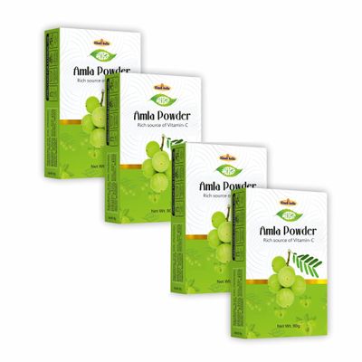 Meghdoot Amla Powder 100% Pure For Hair Growth | Ideal for Hair, Eating, Drinking & Skin Amla powder 90 grams (Pack of 4)