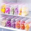 MOBDESK 15 pcs Multi-Purpose Slider Zip lock Bags | Free Food Storage Pouch For Fruits/Dry-fruits/Vegetables Etc. Freezer bags are Washable, Transparent,leakproof, waterproof, & hygienic view 3