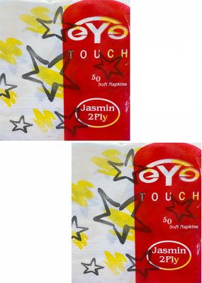 EYE TOUCH Color 2 Ply Soft Tissue Napkins for Dining Table - Pack of 2, 100 Pulls | Soft And Highly Absorbent | 100% Natural Virgin Facial Tissue Paper - 50 Sheets Each Pack, 33 x 33 cm