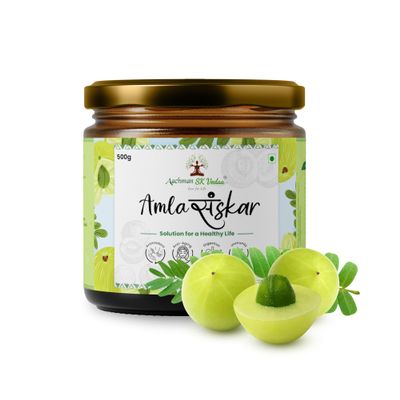 Aachman SK Veda Premium Amlaprash Ayurvedic Immunity Booster with Amla & Other Herbal Blend | Made with Desi Cow Cultured Ghee | 100% Natural & Sugar-Free No Added Preservatives - 500 g