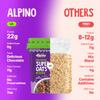 ALPINO 22% High Protein Super Oats Chocolate 2.5kg  Rolled Oats, Natural Peanut Butter, Cocoa Powder, Nuts & Seeds  22g Protein, Source of Dietary Fibre & Healthy Fats, No Added Sugar & Salt view 4
