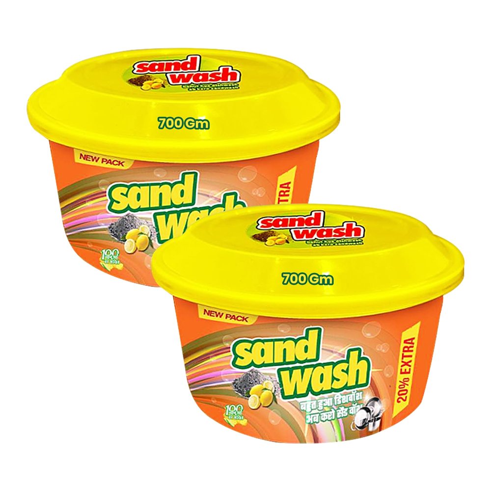 SandWash Tub Dish Washer Bar- 700g | Anti Smell Bar, Pudina, Removes Tough Food Smells From Utensils| Removes Grease & Grime Toughly, (Pack of 2)