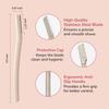 Be Me Face Razor for Women with Safety Cap - Pack of 3 | No Cuts, No Irritation | For Eyebrows, Upper Lip, Forehead, Peach Fuzz, Chin and Sideburns Dermaplaning Tool | Stainless Steel Blade view 2