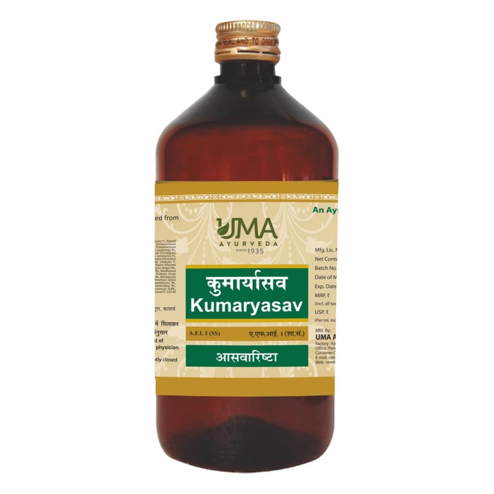 Uma Ayurveda Kumaryasava 450 ml - Helpful in Female Disorders Digestive Health