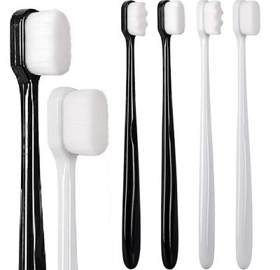 ALIOZ (Pack of 6) Toothbrush for Sensitive Gums, Micro Fur Manual Toothbrush with 20000 Soft Floss Bristle for Men, Women, Elderly, Braces and Gum Recessions, Protect Fragile Gums