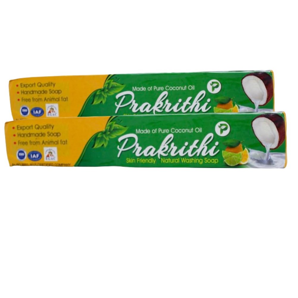 PRAKRITHIS WASHING SOAP Handmade Echo friendly White Washing Soap - 500 gm (Pack of 2)