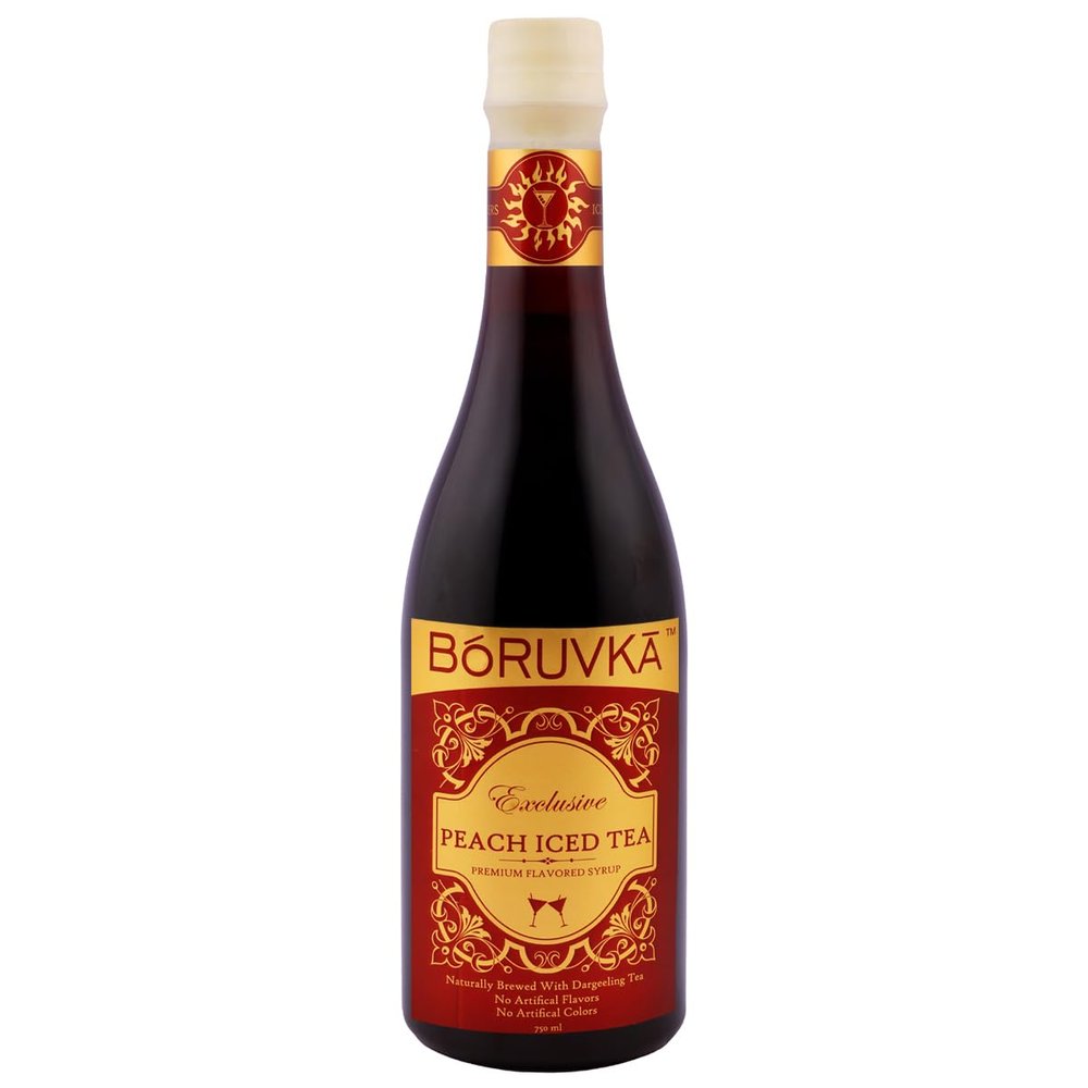 Boruvka - PEACH ICED TEA Syrup, 750ml, No Artificial Flavours, No Artificial Colours