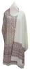 100% Pure cotton kashmiri kani weave salwar suit with dupatta for women, ladies and girls Pure cotton unstitched fabric kurta pant set dress material(off white) view 1