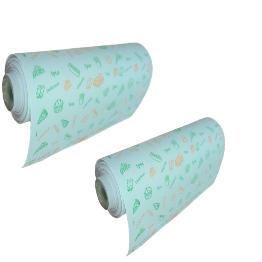 Combo 25+25m Free for Food wrap Butter Paper roll for Food Packing and Wrapping,Pack of 2