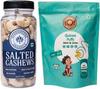 Dhanigreens Organics Snacks Combo Pack Salted Cashew 240g + Sweet Quinoa Puffs Mint & Lime 100g | Natural Ingredients Snacks | Gluten-Free, Cholesterol Free, Transfat Free, Lightly Seasoned view 1