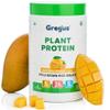 Gregus Vegan Protein Powder Mango Delight flavour- 26g Plant Protein per Serving (35g) | Sugar-Free, Dairy & Gluten-Free | Supports Lean Muscle Growth | Ideal for Men & Women | 500gx2 (1Kg) view 1