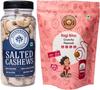 Dhanigreens Organics Snacks Combo Pack Salted Cashew 240g + Sweet Peanut Crunchy Balls 100g | Natural Ingredients Snacks | Gluten-Free, Cholesterol Free, Transfat Free, Lightly Seasoned view 1