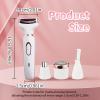4-in-1 Painless Hair Remover for Women: Rechargeable Facial Hair Trimmer, Eyebrow, Bikini, & Body Hair Removal Machine | Ladies Trimmer for Private Part, Upper Lip, & Underarm view 2