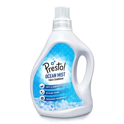 Amazon Brand - Presto! Ocean Mist Fabric Conditioner Liquid | 1 Litre | Long-Lasting Freshness | Softens & Protects | Suitable for All Wash Types | Safe for Delicates | Phosphate and Bleach-Free