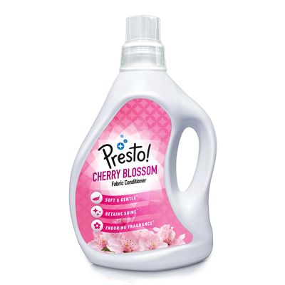 Amazon Brand - Presto! Cherry Blossom Fabric Conditioner Liquid | 1 Litre | Long-Lasting Freshness | Softens & Protects | Suitable for All Wash Types | Safe for Delicates | Phosphate and Bleach-Free